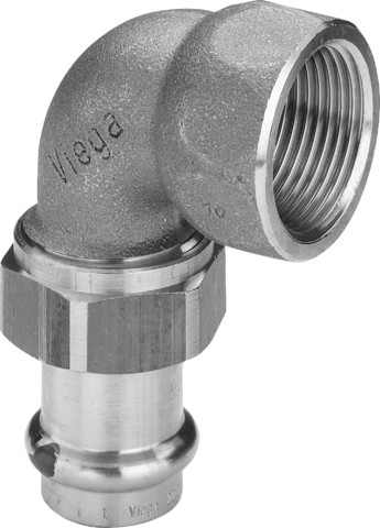 Viega Winkelverschraubung mit SC Sanpress 2255 in 22mm x Rp1 Rotguss