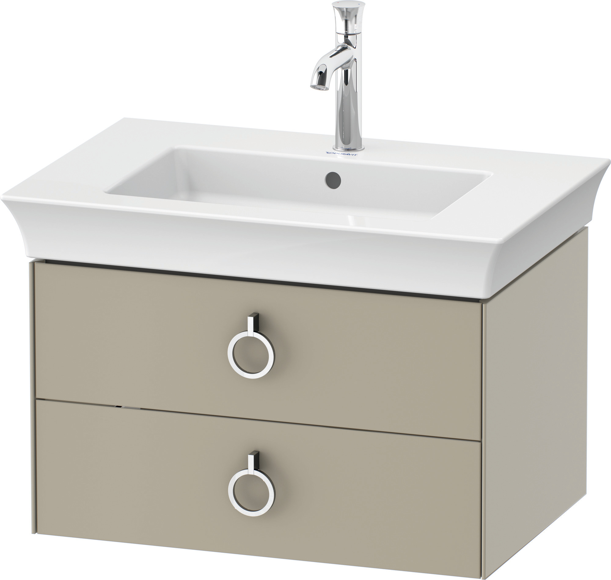 Duravit WTU wandh. White Tulip,2 Schk.,mit Griff,410x684x458,Taupe Seidenmatt