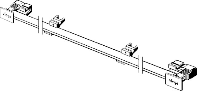 Viega Stegrost Advantix Vario 4967.33 in 300-1200mm Edelstahl weiß