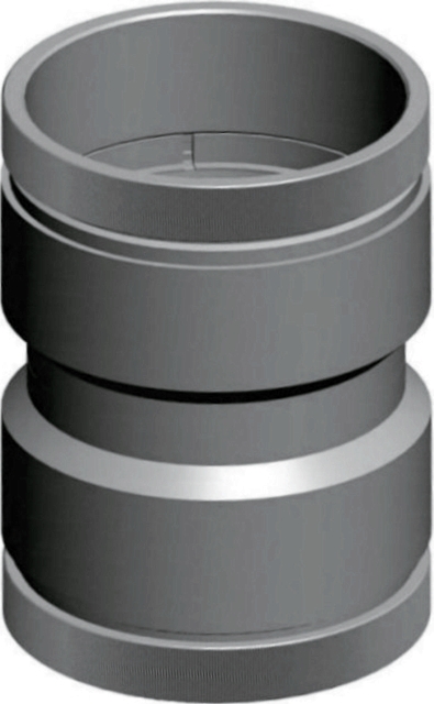 Wolf Verbindungsstück DN110 Kupplung für 2 flexible Rohre Wolf Verbindungsstück DN110 Kupplung für 2 flexible Rohre