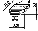 Helios FK-SD 200 Flachkanal Schalldämpfer 780x320x50, Stahl verz.