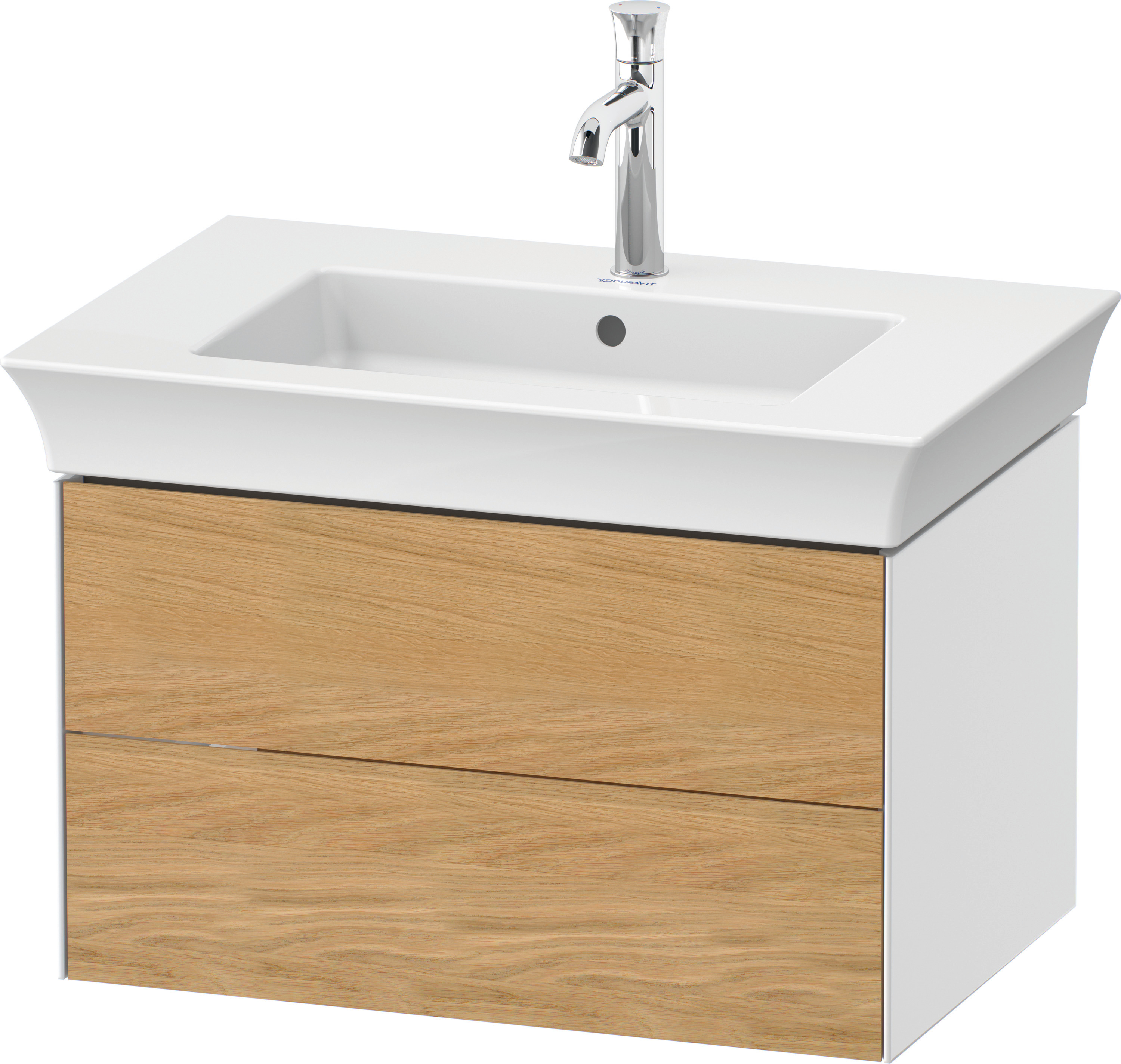 Duravit WTU White Tulip wandh., 2 SchKa 410x684x458mm,Eiche N.M/Weiß HGL