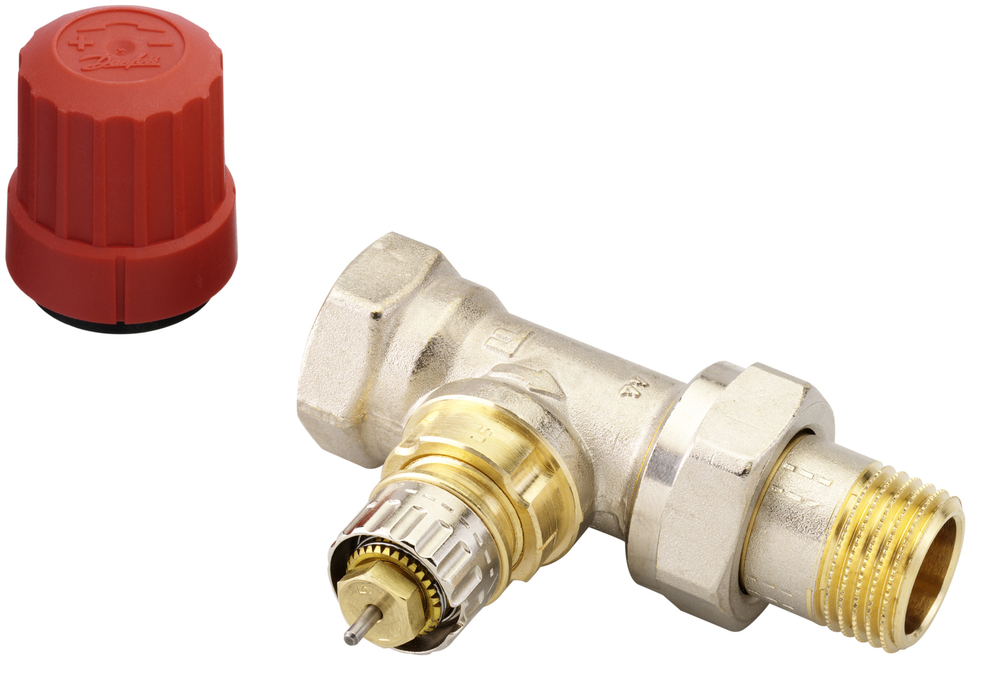 Danfoss RA-N 15 Ventilgehäuse R 1/2, Durchgang, kurze Bauform, Herz