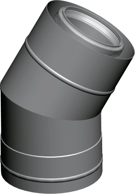 Wolf Abgasbogen DN110/160 konzentrisch 30 Grad, aus PP Wolf Abgasbogen DN110/160 konzentrisch 30 Grad, aus PP