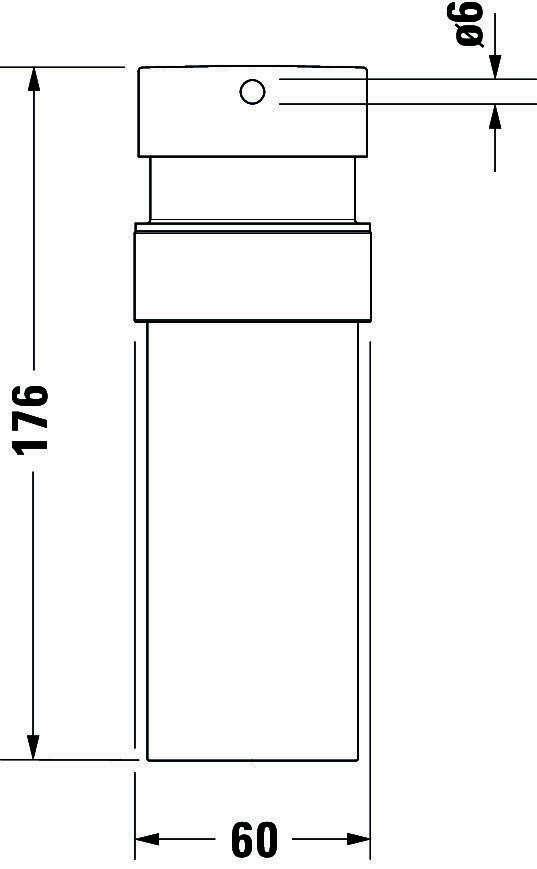 DU Starck T Seifenspender, Swa Matt, Akzentfarbe: Wß Satinox Matt, 60x126x176