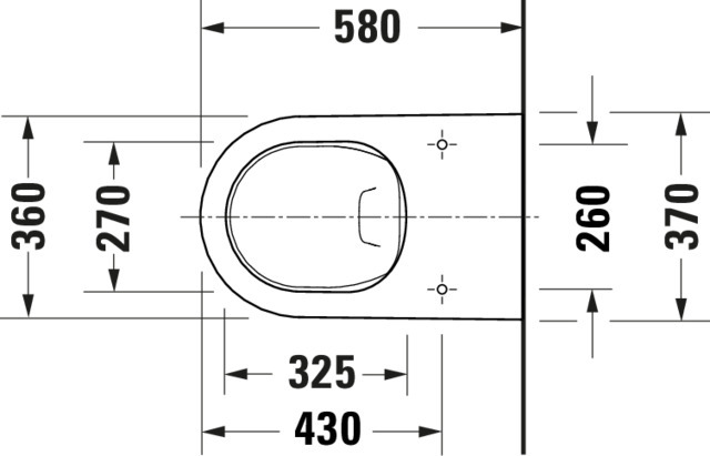 Duravit Stand-WC White Tulip, 580mm, Weiß rimless, TS, Abg.waagr., btw, HYG