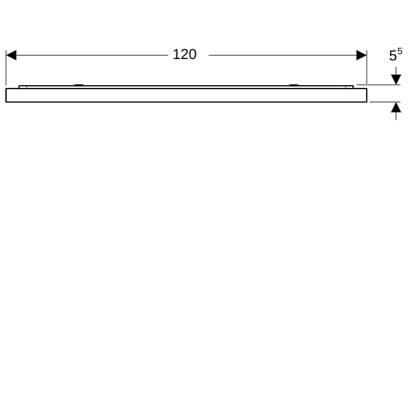 Geberit Xeno2 Lichtspiegel mit direkter und indirekter Beleuchtung, 120x71x5,5cm