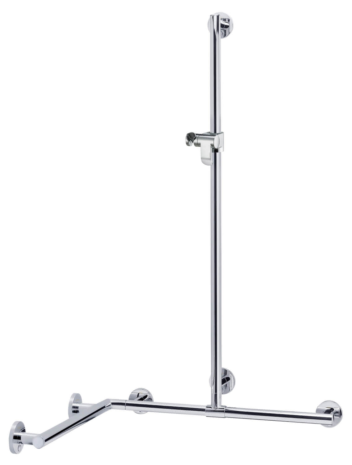 KEUCO Duschhandlauf Plan Care 34915, mit Br.Stg. r/l, sil-elox, 1097/1297/1263mm