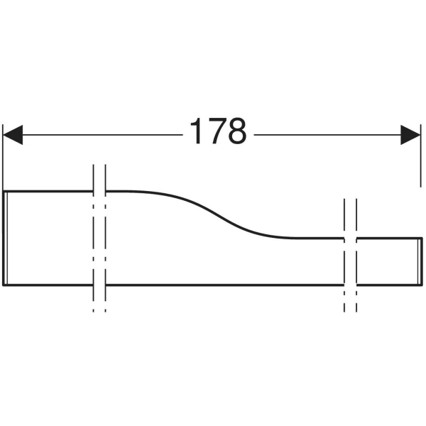 Geberit Bambini Dekorblende, Front für 4 WT-Arm., tieferes Becken re, weiß