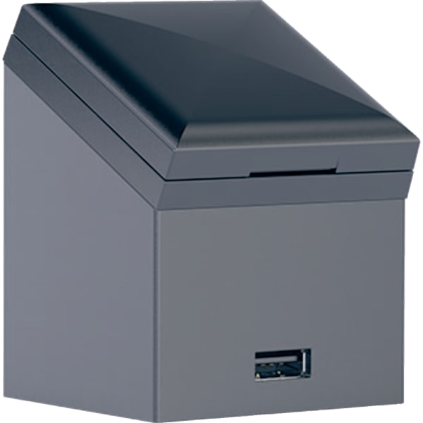 Geberit Steckdosenelement mit USB-Anschluss anthrazit Geberit Steckdosenelement mit USB-Anschluss anthrazit