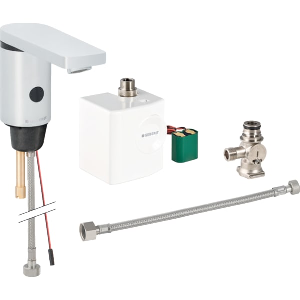 Geberit Typ 186 Waschtischarmatur, Generator mit Untertischmischer, hgl. verchromt Geberit Typ 186 Waschtischarmatur, Generator mit Untertischmischer, hgl. verchromt