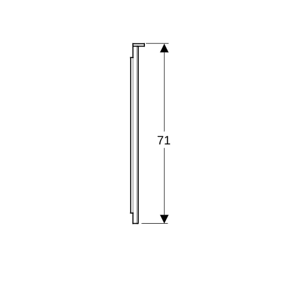 Geberit Xeno2 Lichtspiegel mit direkter und indirekter Beleuchtung, 140x71x5,5cm