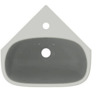 IS Eckwaschtisch i.life A 1 Hl. m.Ül. 450x410x150mm Weiß