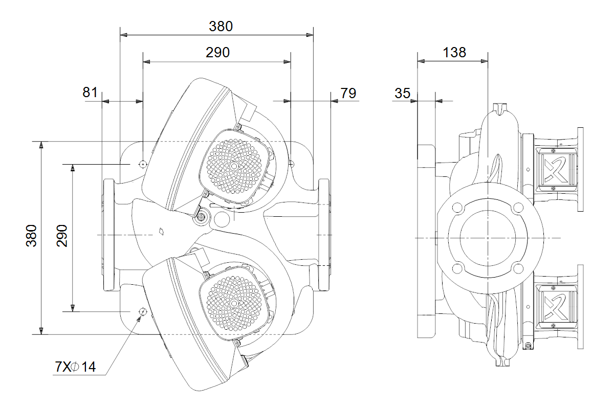 GRUNDFOS Mechanisches Zubehör Zubehör, Grundplatte DN100