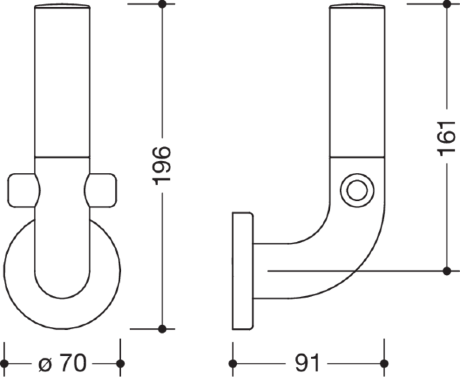 HEWI Reservepapierhalter Ser 801, f. 1 WC-Rolle stahlblau