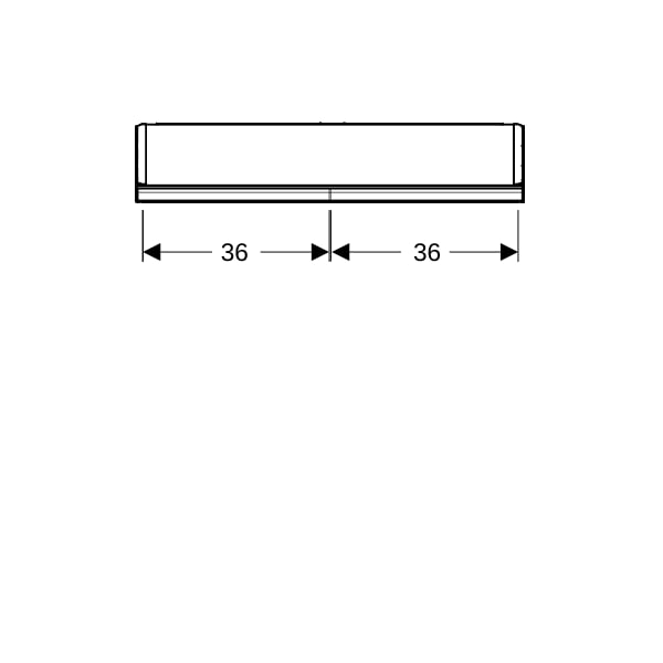 Geberit ONE Spiegelschrank mit ComfortLight 2 Türen, AP-Mont., 75x90x15cm, alu.