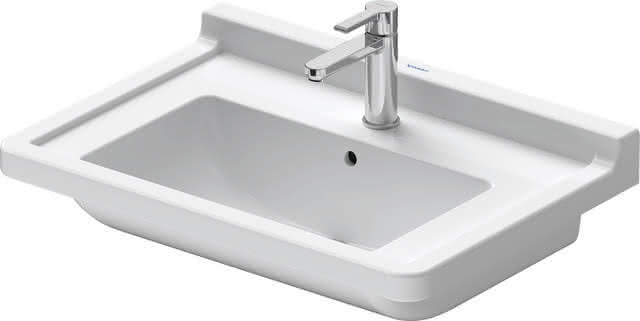 DU Möbelwaschtisch Starck 3 700 mm mit ÜL, mit HLB, 1 HL, weiß