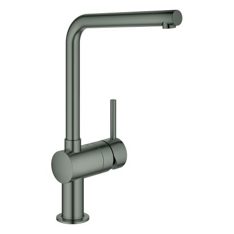 GROHE Einhand-Spültischbatterie Minta 31375 L-Auslauf hard graphite gebürstet