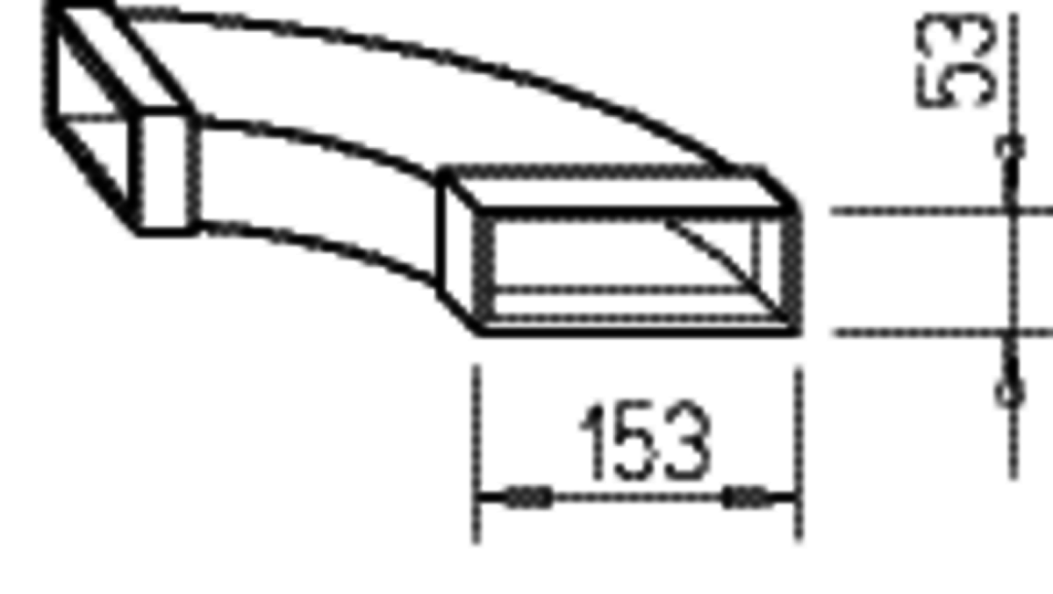 Helios FK-BH 150/90 Flachkanalbogen waagrecht 150x50 mm, 90 Grad Stahl verz.