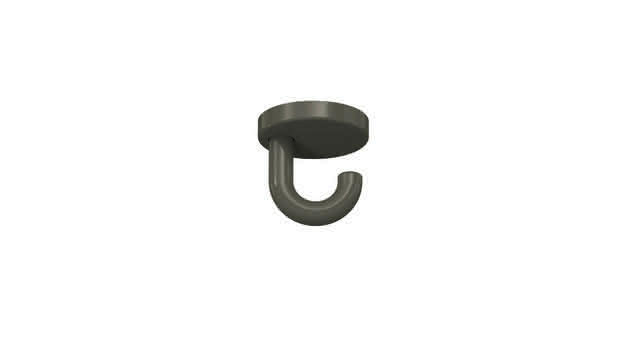 HEWI Haken Ser 477, d:50mm, als Unterkopfhaken felsgrau