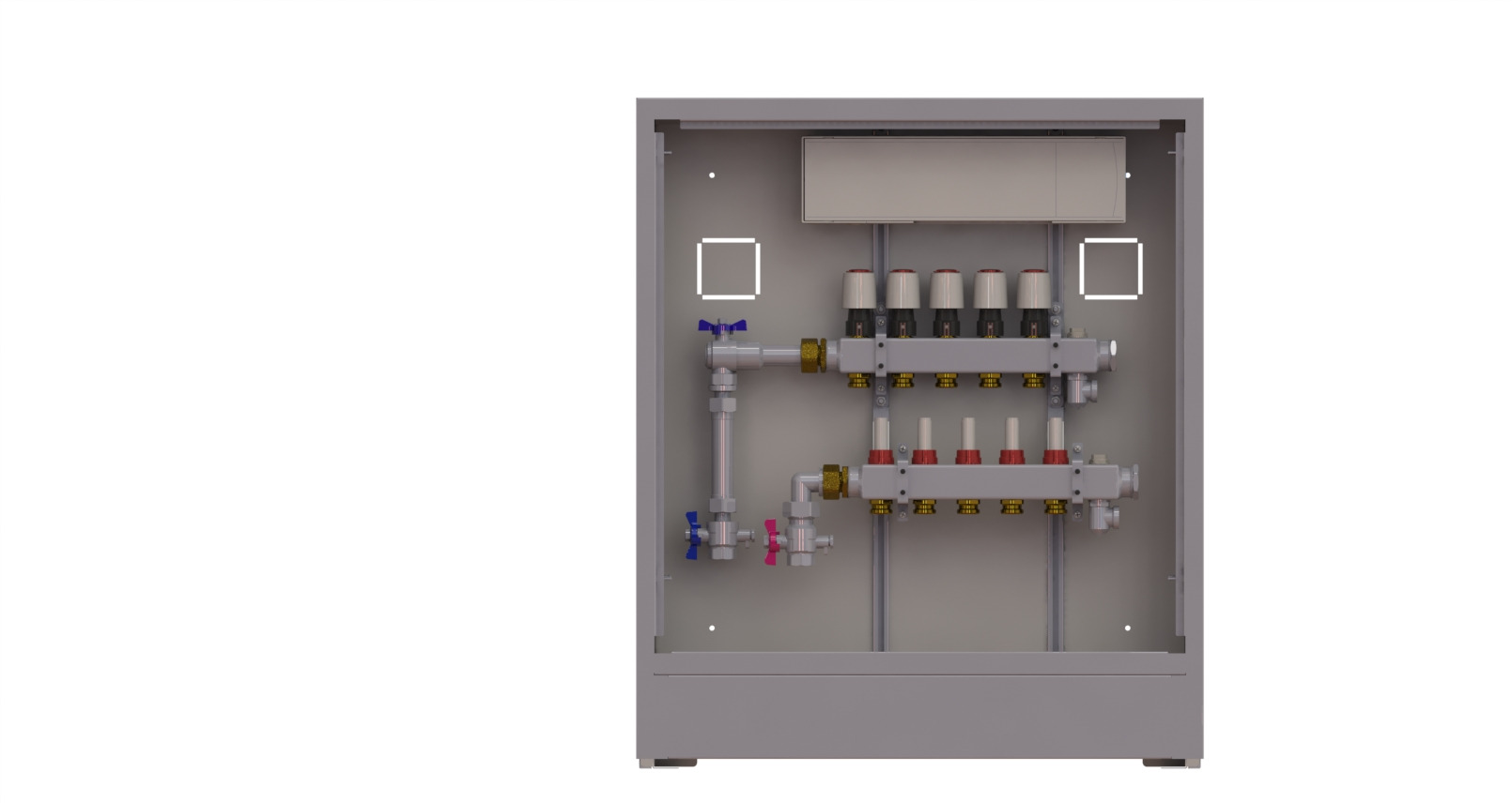Danfoss Station UnoFloor Basic 5L 5 HK, links mit WMZ-Set, 230V