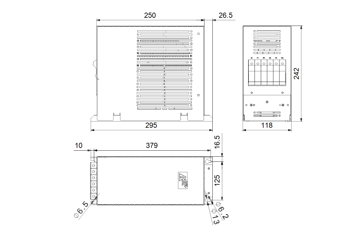 GRUNDFOS Steuer- und Regelsystem Filter Dv/dt 380-500V 44A IP20 130B2836