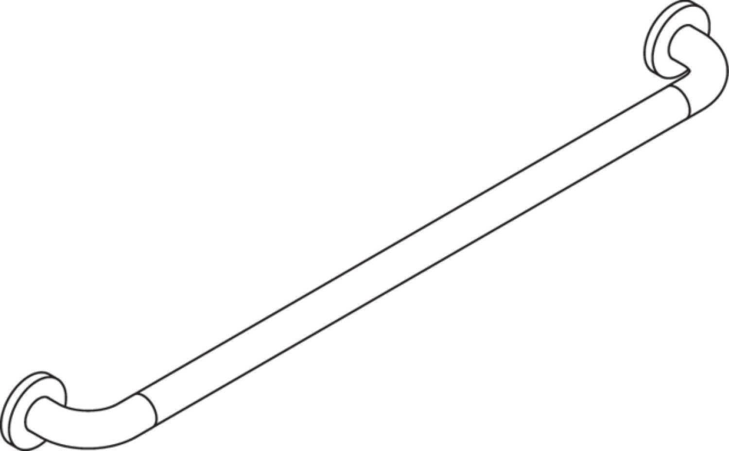 HEWI Badetuchhalter Ser 477 BA1.1, d:33mm AM:800mm rubinrot