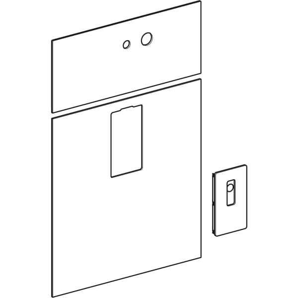 Geberit Frontverkleidung für Geberit Monolith für WT, B: 73cm 10re Glas schwarz