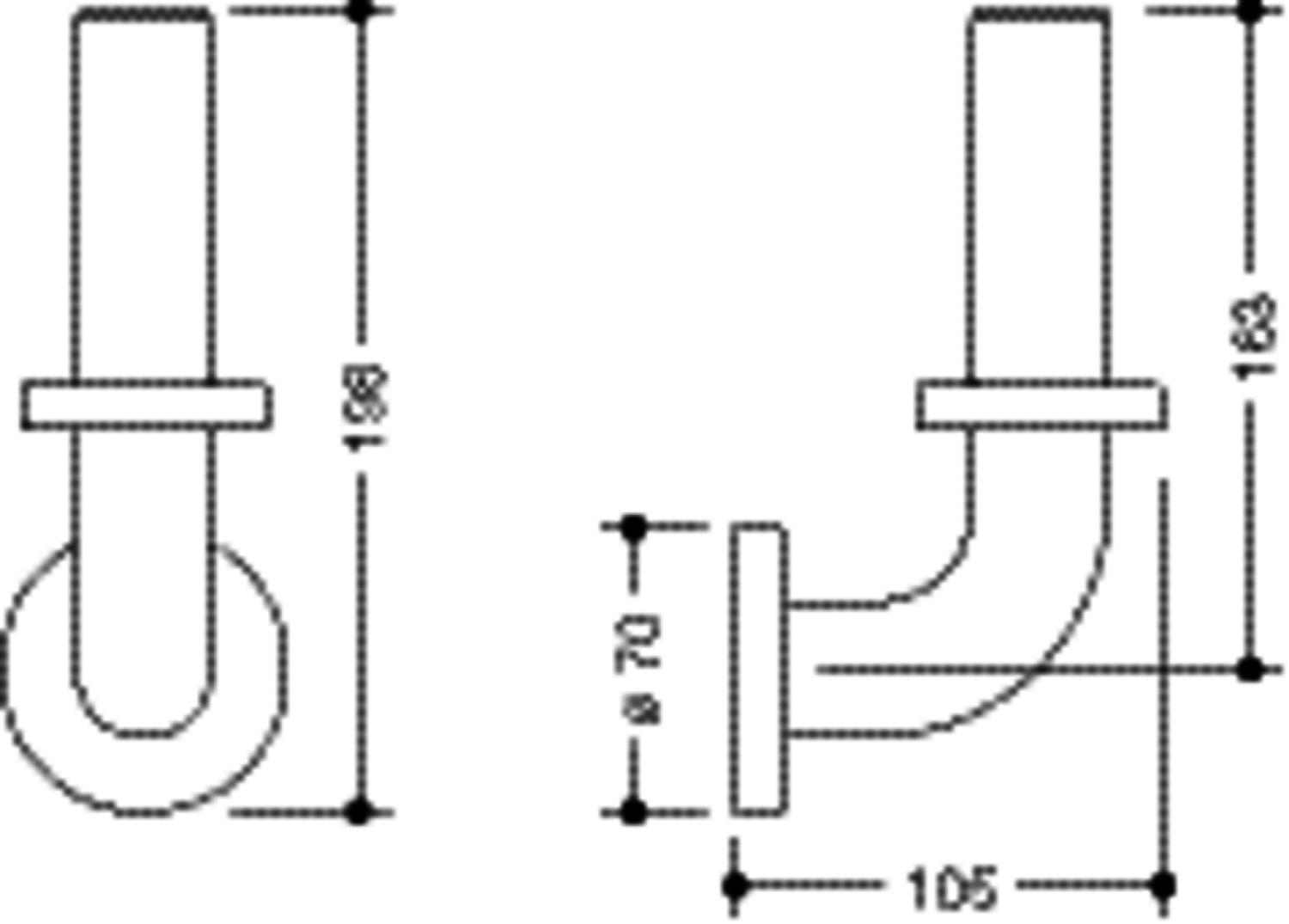 HEWI Reservepapierhalter Ser 801, für 1 WC-Rolle signalweiß