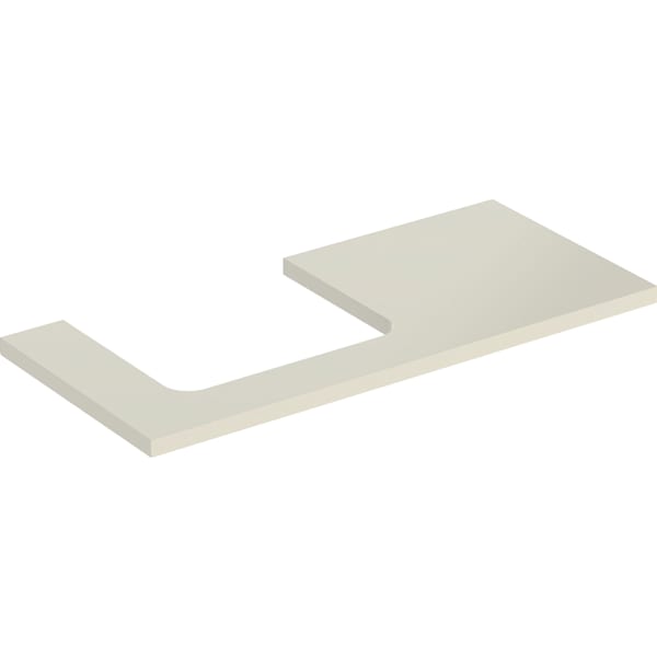 Geberit ONE WT-Platte, Ausschnitt li, für AWT 105x3x47cm, sandgrau hgl.