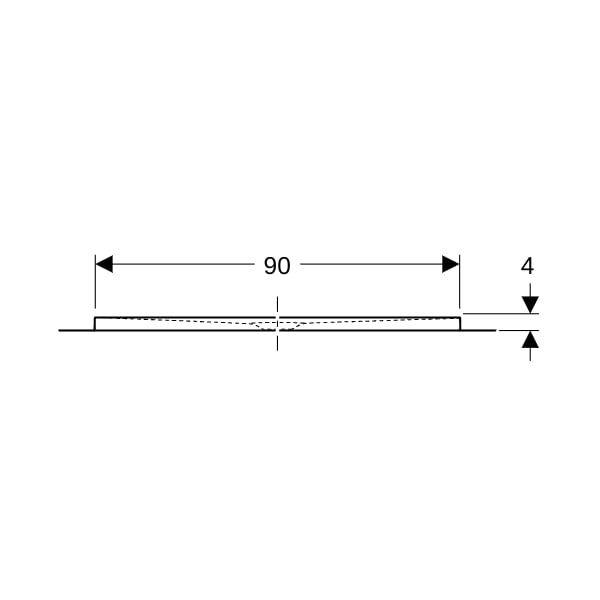 Geberit Olona Duschwanne 90 x 90 cm quadratisch, mit Dichtvlies, weiß matt