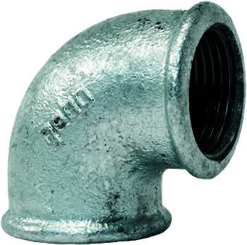 gebofittings Temperguss Gewindefittings 90 - Winkel 90  - 3/4", verzinkt