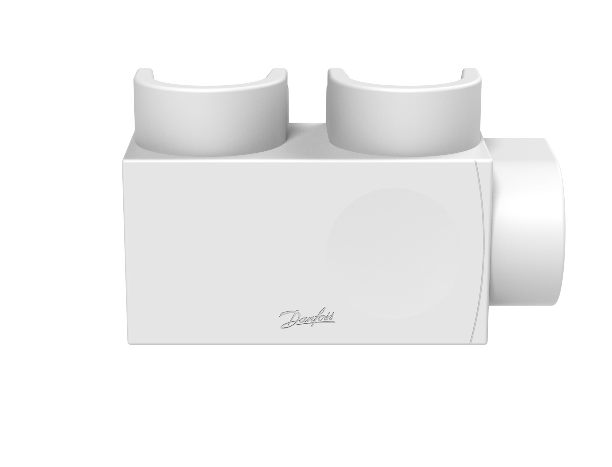Danfoss Kunststoffabdeckung für VHS-DV Eck, Fühler links in RAL 9016, HK 1/2"