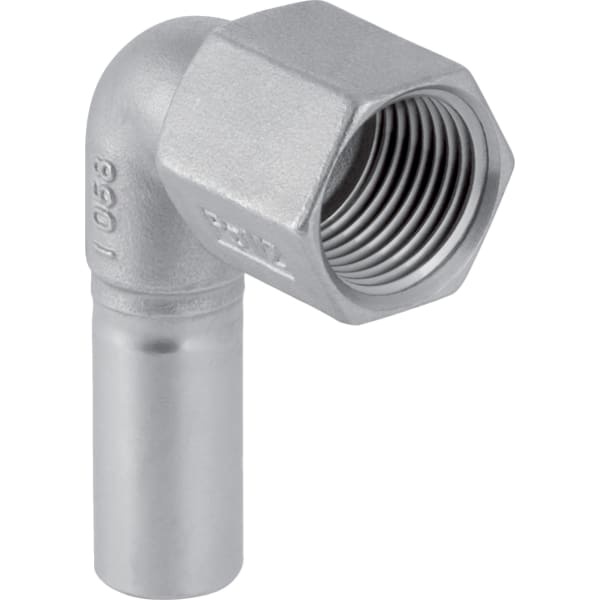 Geberit Mapress Edelstahl Übergangswinkel 90Gr mit IG und Einschubende d15-Rp1/2
