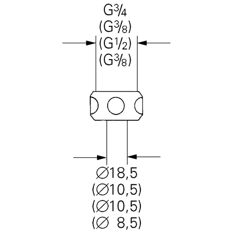 GROHE Quetschverschraubung 12918 2 Stück
