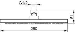 KEUCO Kopfbrause 59886 rd. 250mm Bronze geb.