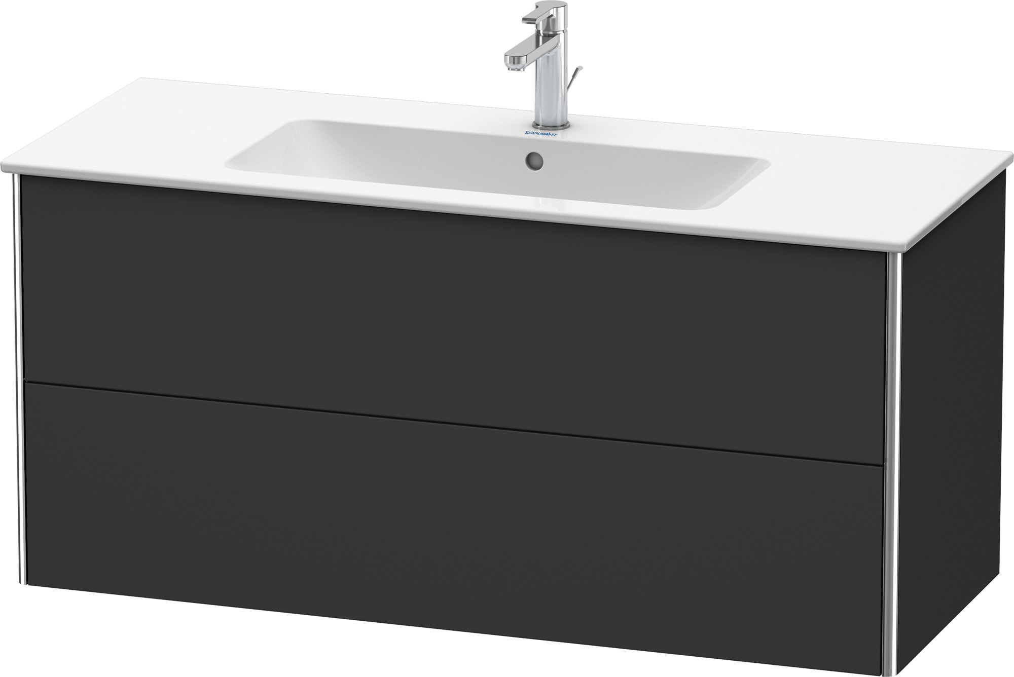 Duravit WT-Unterbau XSquare, 2 Schubkästen 560x1210x478mm, Graphit Supermatt