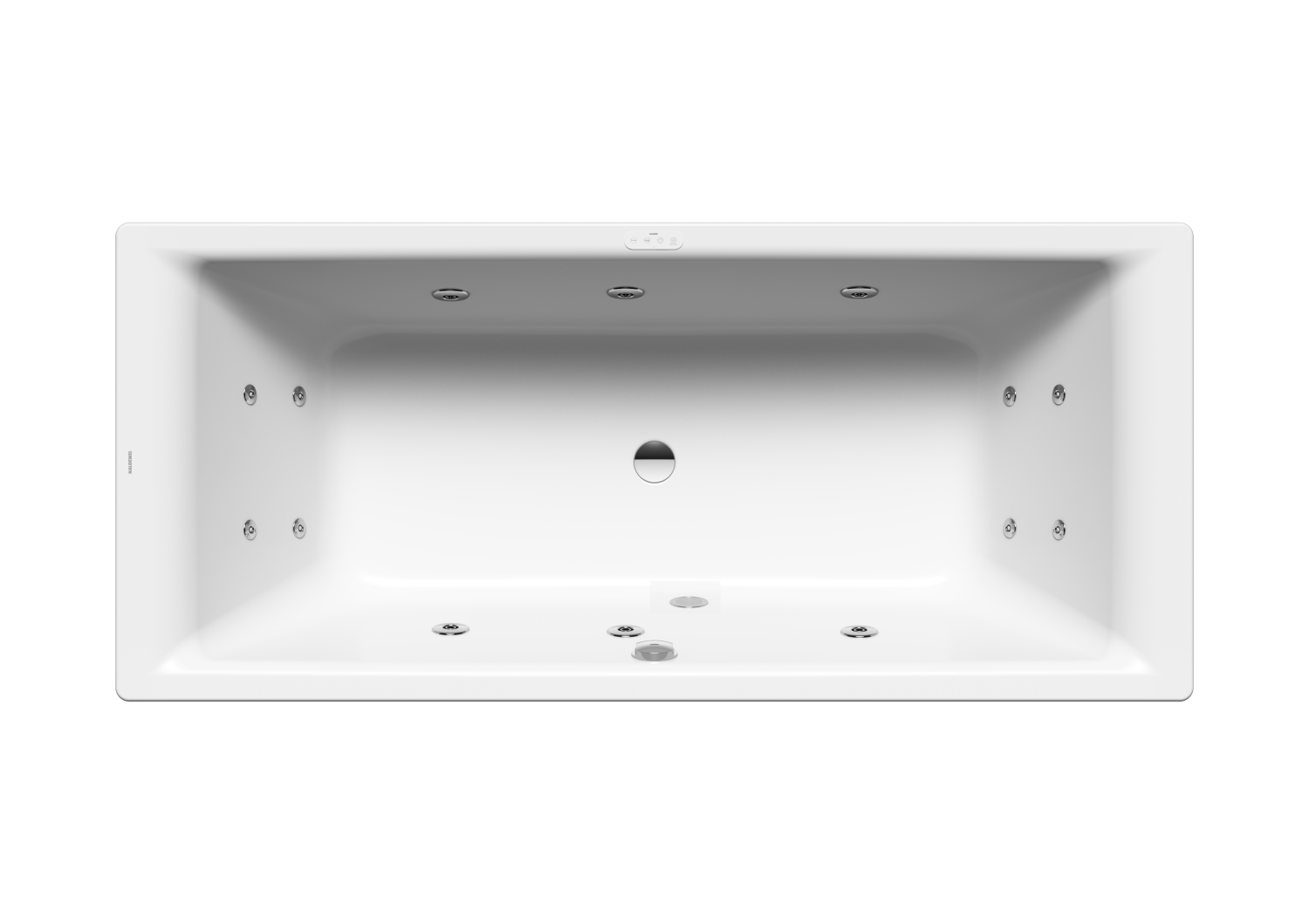 KA BW PURO DUO Mod.664 FULL BODY,1800x 800mm,alpinweiß,links,Sichtteile chrom