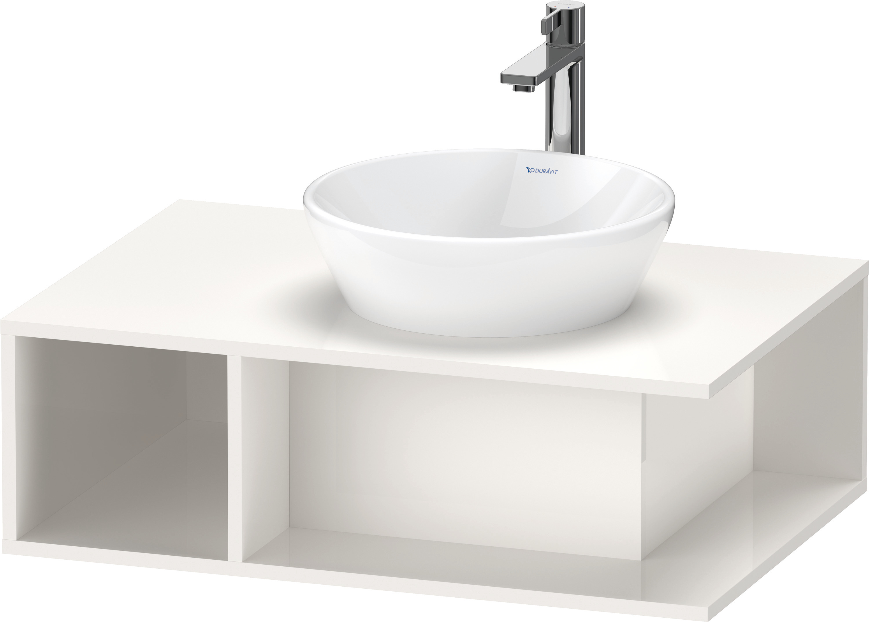 DU D-Neo WTU wandh.,1 offenes Fach l., 260x800x550mm, Weiß Hochglanz