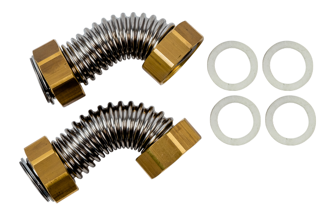 Wolf Wellschlauch-Set 1" gebogen Mischerkreis, Hochtemperatur, für BSP