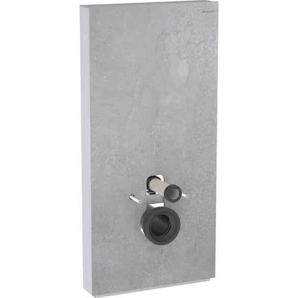 Geberit Monolith Plus Sanitärmodul f. WWC 101cm Steinzeug Betonoptik, Aluminium