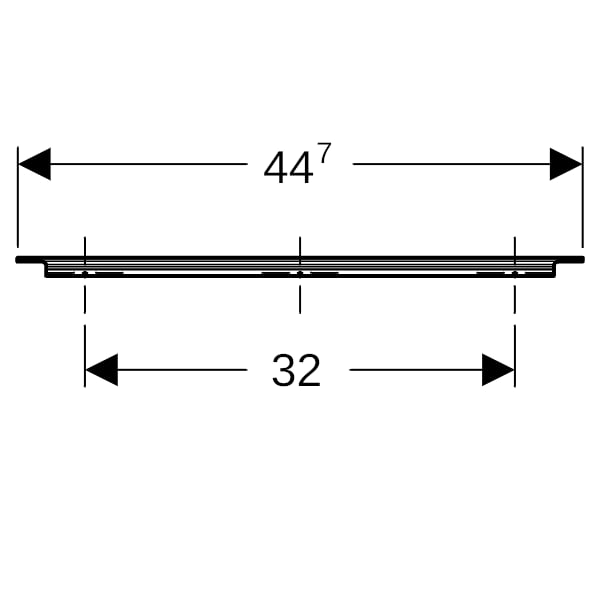 Geberit Griff, B:45cm schwarz matt
