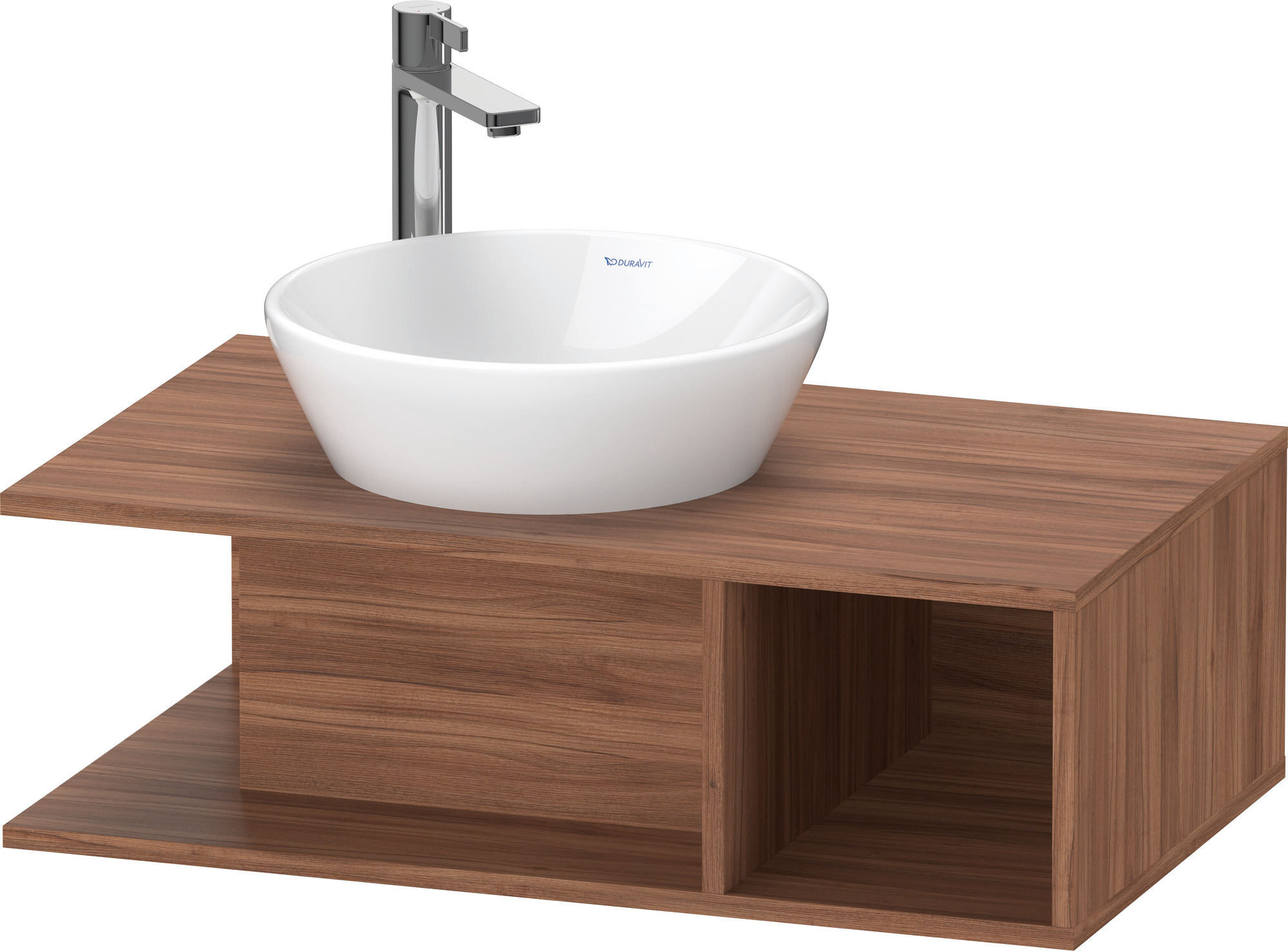 DU D-Neo WTU wandh.,1 offenes Fach r., 260x800x480mm, Nussbaum Natur