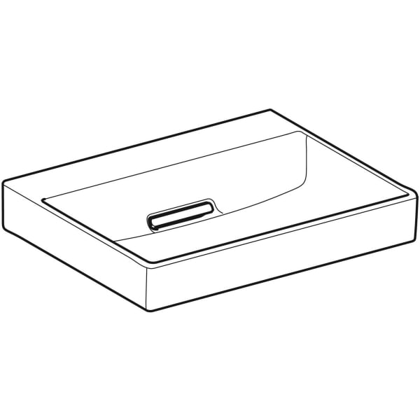 Geberit ONE Waschtisch 60x48cm, CleanDrain o. Hl., o. Ül., weiß, KeraTect/weiß glzd