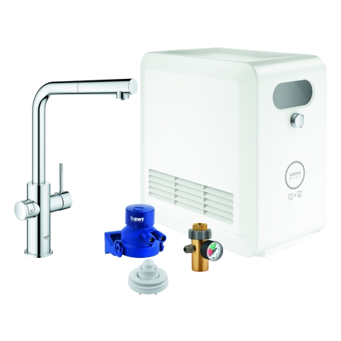 GROHE Starterkit GROHE Blue Professional 31326_2 L-Auslauf auszb. BT/WIFI chrom GROHE Starterkit GROHE Blue Professional 31326_2 L-Auslauf auszb. BT/WIFI chrom