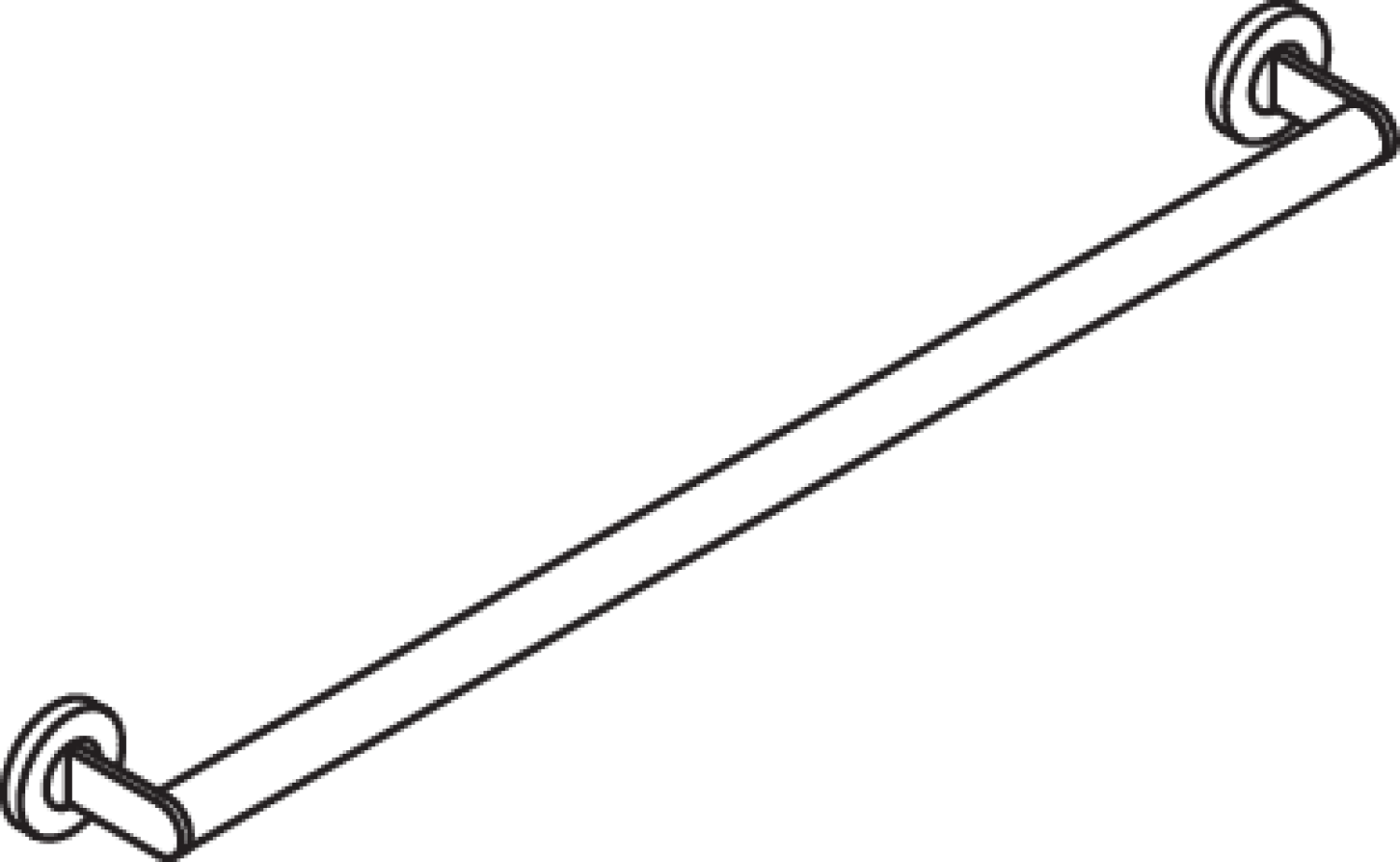 HEWI Haltegriff, d:30, L:800mm, plvb schw tiefmatt