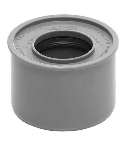 airfit Superkurz-Reduzierstück DN 75x40 aus PP, grau