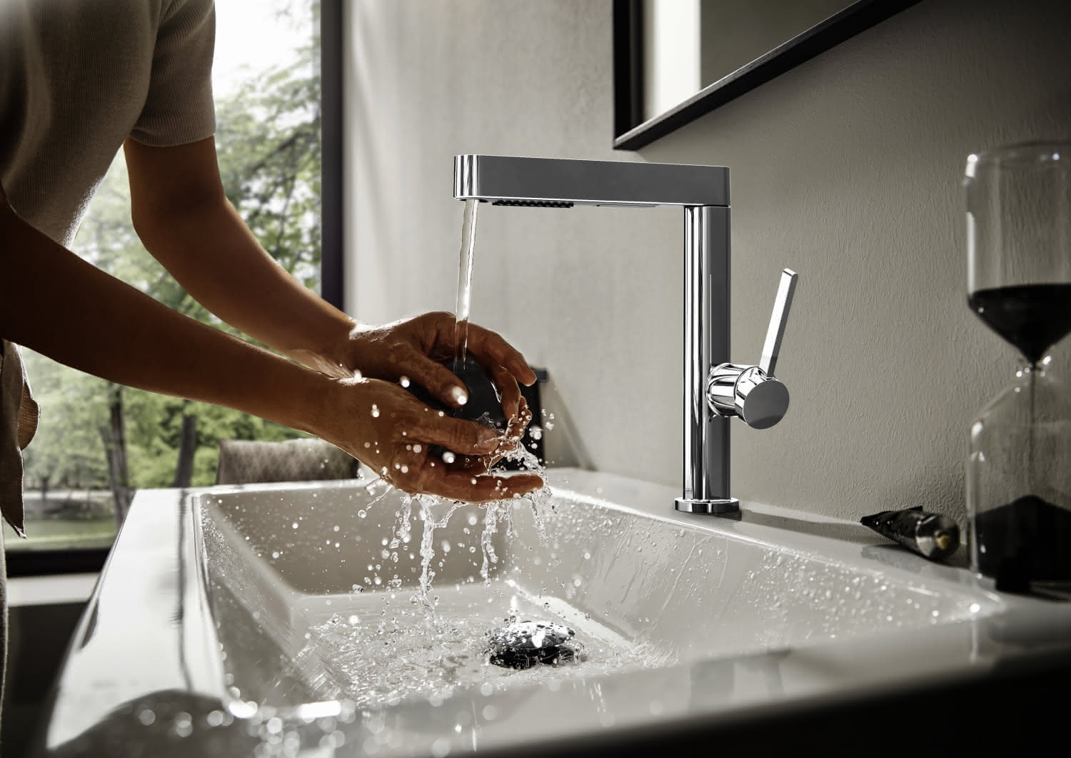 Hansgrohe Waschtischmischer 230 Finoris Ausziehbrause 2jet chrom