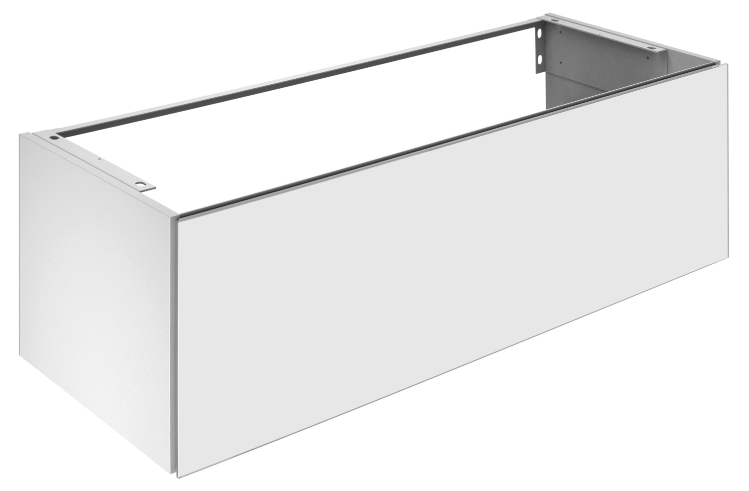 KEUCO WTU X-Line 33181, 1 Auszug, weiß/Glas weiß, 1200x400x490mm