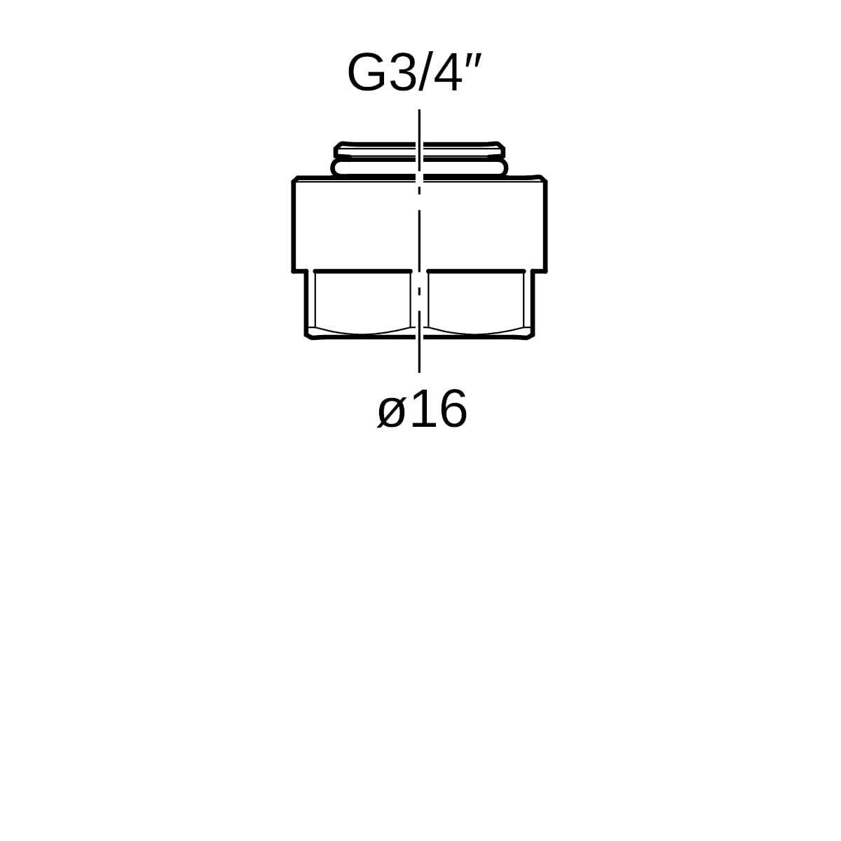 Geberit FlowFit Anschlussverschr. für Eurokonus d16-EuG3/4